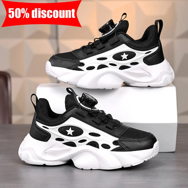 Childrens Sports Shoes Comfortable Elastic Shock-absorbing New Campus Retro Mesh Training Shoes Daily Breathable Casual Shoes