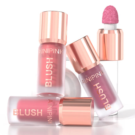 Matte Liquid Blush Waterproof High Pigmented Smooth Non-Sticky Peach Pink Coral Daily Makeup Multi-use Blushing Glow Christmas