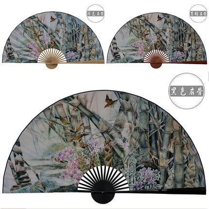 50x88cm Large  Painting Paper Fan Wall Hanging Decorative Folding Fan Office Hall Home Living Room Decorative Fan Ventilador