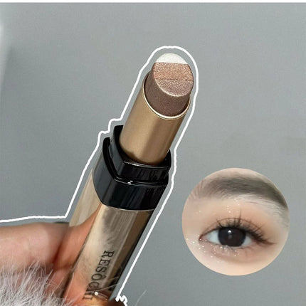 3 in 1 Pearly Highlighter Eyeshadow Stick Makeup Waterproof Long Lasting Glitter Eyeshadow Eyeliner Lazy Quick Makeup Cosmetics