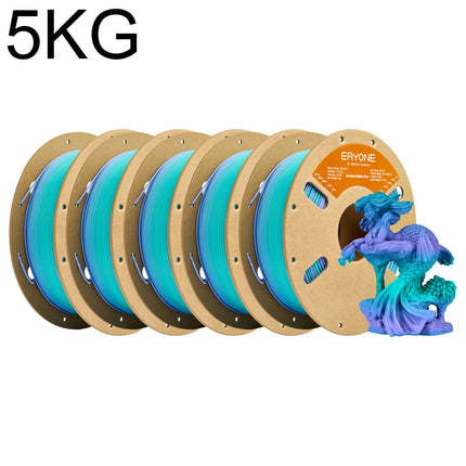 ERYONE 1KG/3K/5KG PLA Matte Gradient Rainbow 3D Printer Filament 1.75 +/- 0.03mm, PLA Matte Multicolor Filament PLA 1KG/3K/5KG