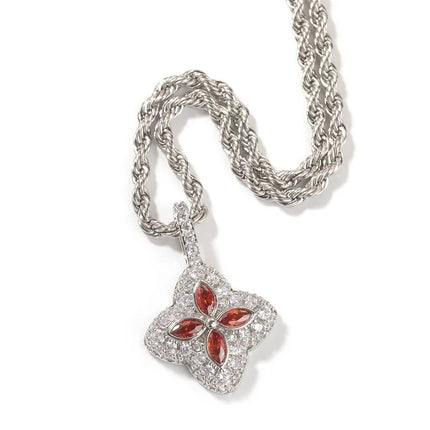 Colorful Flower Zircon Necklace Multi-Color Zirconia Necklace Floral Inifinity Chain Rope Chain Jewelry Jewelry For Women Gifts