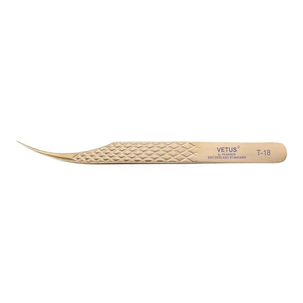 VETUS Original New MGT Series Eyelash Tweezers Anti-slip Handle Fish Scale Texture Precision Super Fine Fiber Tip Tweezers