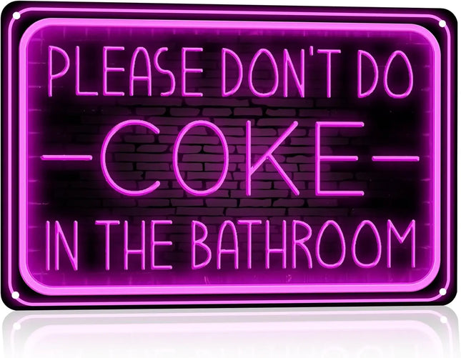 Funny Bathroom Signs Humor Wall Decor Please Dont Do Coke In The Sign Art Metal Tin es