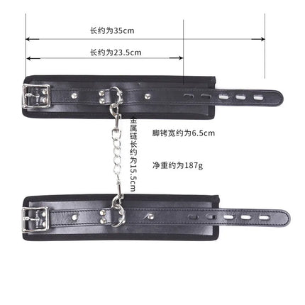PU Leather Soft Hand Cuffs Ankle Wristcuff Restraint Lockable Buckle Bondage Lockable Shackle Sex Toy for Men Women Adult Toys
