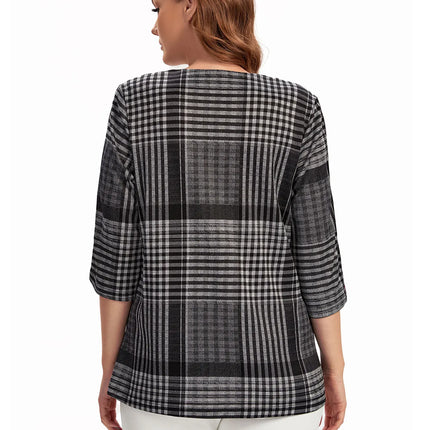Women Plus Size Woven Spring And Summer Fashionable Shirt