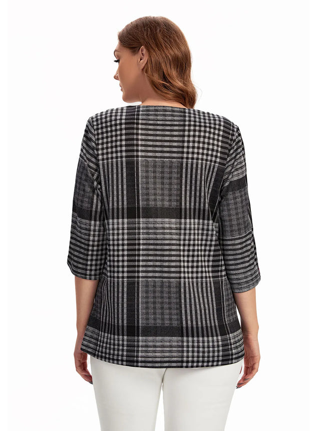 Women Plus Size Woven Spring And Summer Fashionable Shirt