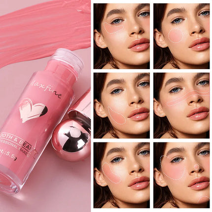 Highly Pigmented Matte Liquid Blush Long Lasting Non Fading Smooth Festival Stage Makeup Blush