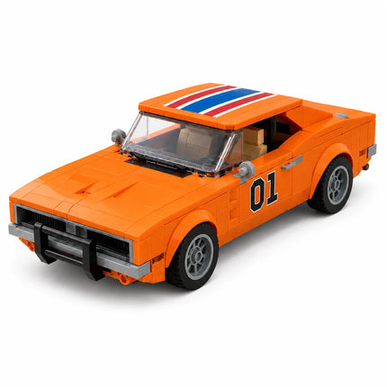 Classic American Muscle Car Building Blocks MOC Movie Prop Collectible Hazard 47th Anniversary Adult Gift