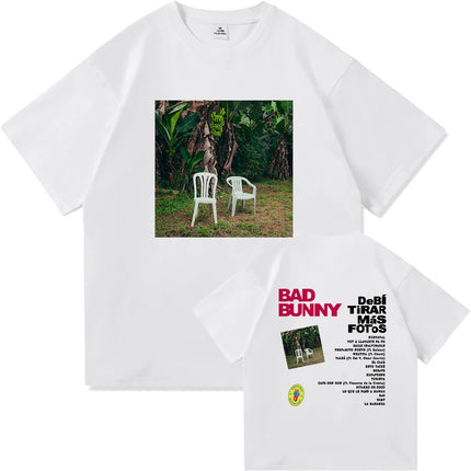 Bad Bunny DTMF World Tour 2025-2026 TShirt Men/women Clothing Vintage Harajuku High Quality Clothes Cotton TShirts for Fans Gift