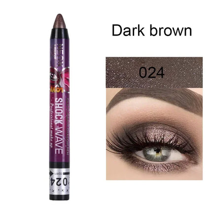 36 Color Eye Shadow Pen Waterproof 2 In 1 Not Smudge Eye Shadow Stick Lip Makeup Pen Glitter Shimmer Long-lasting Eye Shadow Pen