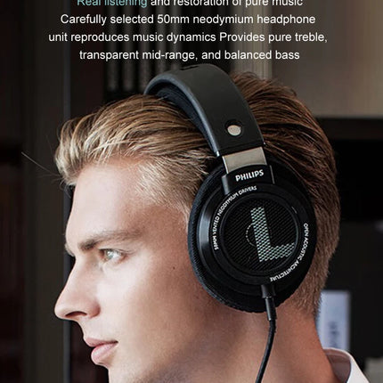 Philips Original SHP9500 Wired Headphones HiFi Stereo HD Mic Call Earphones Sports Running Headset iPhone Android Universal