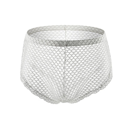 Men Sexy Underwear Mesh U Convex Panties With Side Buttons Open Side Slit Transparent Hollow Jockstrap Boxers Briefs Bikini
