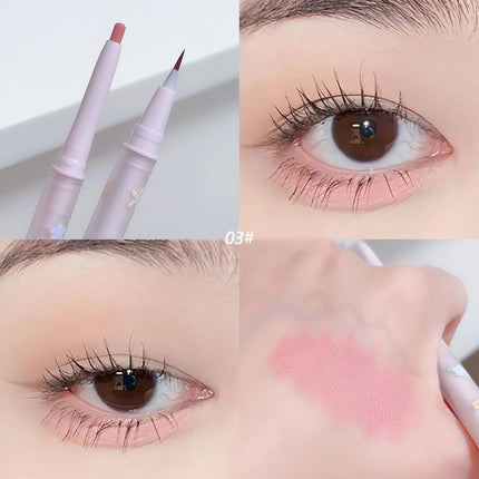 FAMOTY Double Head Eyeliner Liquid Down To Shadow Pencil Eye Highlighting Eyeshadow Stick Natural Big Eye Makeup Gel Pen