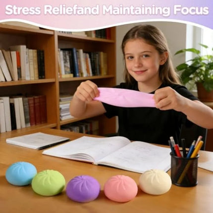 Dumpling squishy mystery box filled with viral squishies offers a delightful stress relief experience perfect for kids teens an