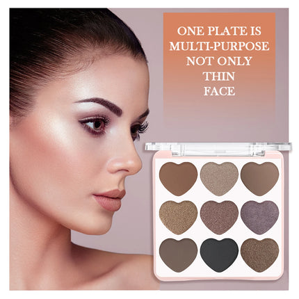 Affordable Love Holiday Makeup Set Nine Color Matte Glitter Eyeshadow Palette Waterproof Long Wear