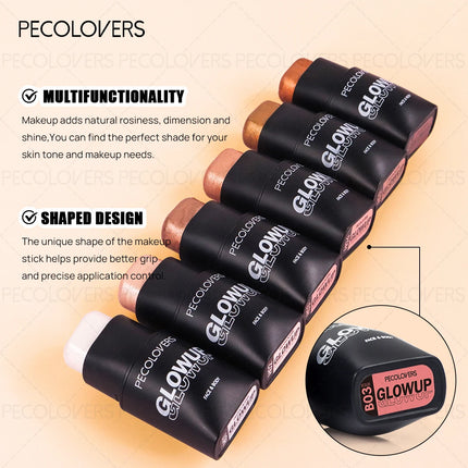 1PC Shimmer Face Concealer&Blush Stick,Non-greasy, Waterproof, Long-lasting Effect,Suitable for Beginner