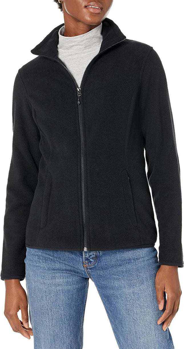 TRVLWEGO-Thermal Fleece Hiking Jackets for Women Classic Fit Full Zip Polar Soft Fleece Outdoor Climbing Coats Trekking Camping