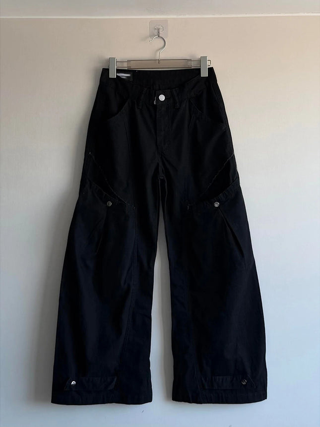Cleanfit Design Sensation Casual Workwear Trousers Wide Leg Knife  in Beige Casual Straight Cut Leisure Youth Pants