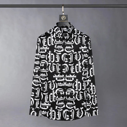 Men's shirt 3D printed geometric pattern men's shirt long-sleeved lapel casual top outdoor shopping shirt large size xs-6xl