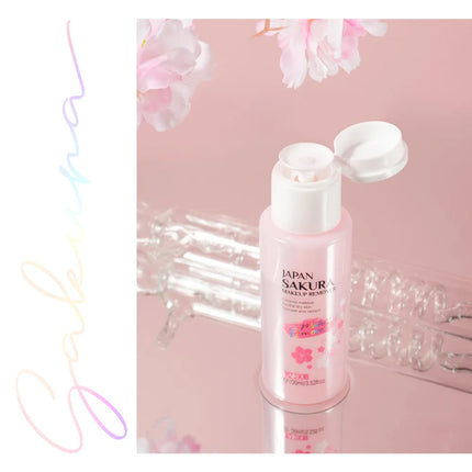Japanese Sakura Infused Makeup Remover 100ml Deep Cleansing Water Cherry Blossom Extract Pore Refiner Soothing Moisturizing