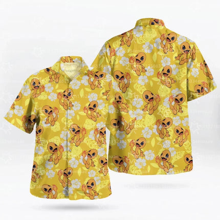 2026 All Eevee Evolutions_ Men’s Pokemon Hawaiian Shirt Unisex Summer Sports Leisure Men's T-Shirt Kid's Clothing Tee Y2k Woman