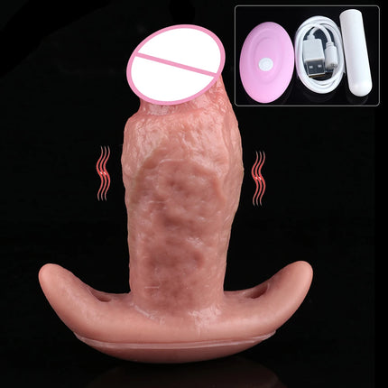 SXXY Wiress Control Vibrator Realistic Silicone Soft Dildo With Mouth Gag Belt Lifelike Textured Mouth Gag Sex Toy For 18+