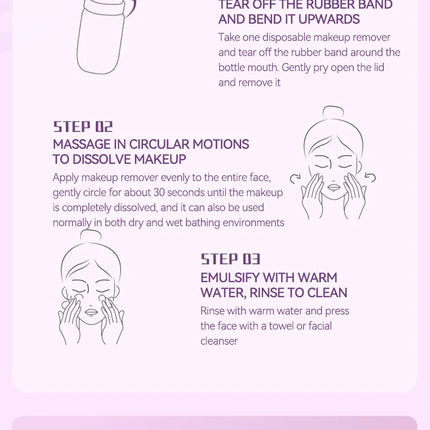 Mingxizhi Cleansing Oil - Gentle Deep Cleansing for Eyes, Lips, and Face, Single-Use Portable,A must-have makeup remover for tra