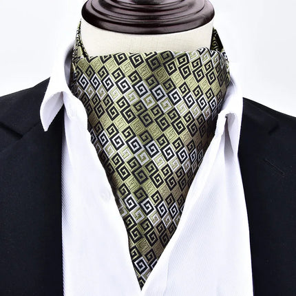 1 Piece Men's Scarf for Spring, Autumn, and Winter, Ascot Retro Floral British Fashion Suit Neck Scarf, Shirt Collar Scarf, Warm