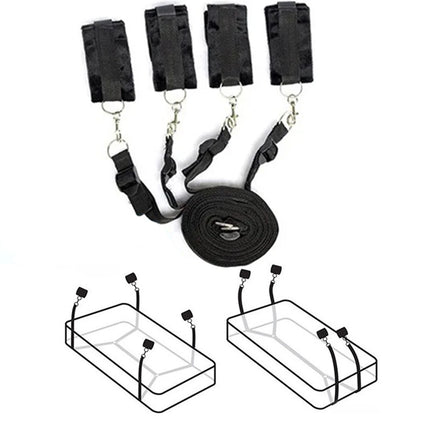 Sexy Adult Female BDSM Restraint Sex Toy Handcuffs Leg Split Bondage Gear Erotic Bed Sex Games Strap System Bar Spreader Kits