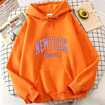 2026 Graphic Hoodies New York Brooklyn Print Hoodies Spring Autumn Winter Casual Hoodies Sweatshirts Men Women Tops