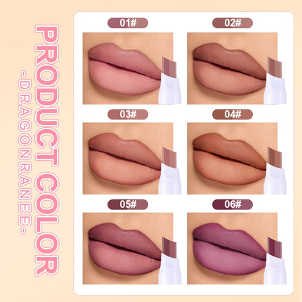 Two-Color Lipstick Pen, Matte Matte Finish, Long-Lasting Makeup Effect, Two-Color, Delicate, Waterproof, Non-Fading Lip Gloss, Natural and Easy to Apply Lipstick