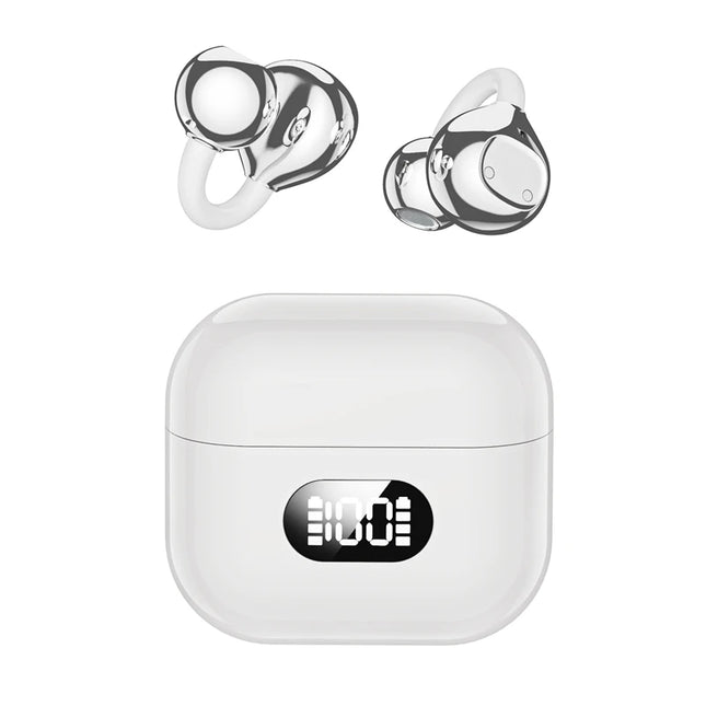 X62 Smart TWS Ear Clip Bluetooth Headphones Digital Display 150 Language Translation 30H Battery Open Ear Design for Sports 2026