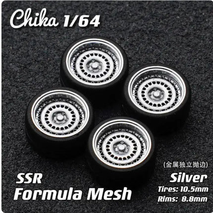 1/64 Chika Nabes Wheels or Brake Caliper 8.9mm 9.7mm 10.5mm Model Car Tires Rim Work S1 VSXX for 1:64 HW Tomy Mini GT Alloy Cars