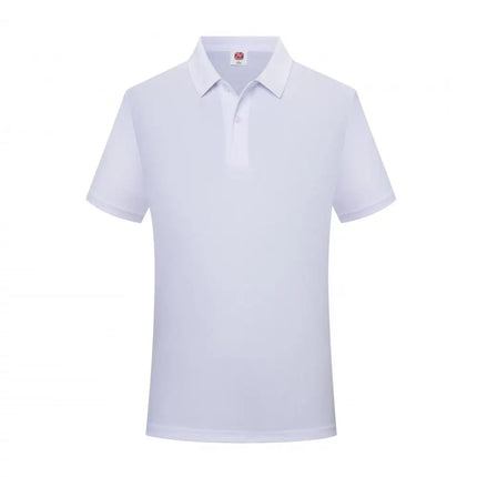 Men's and Women's New Model Summer Solid Color Lapel Short-sleeved Casual Daily Outdoor Polo Shirt Fashion Button Top 14 Colors