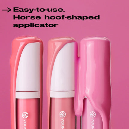 YOUNG VISION 3-Color Beauty Sponge + Liquid Blush Silky Velvet Pink Liquid Blush Natural and Easy to Blend Cosmetics