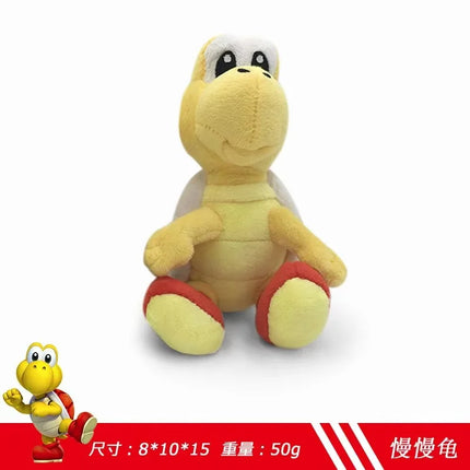 15cm Mario Koopa Troopa Plush - Small Sitting Green & Red Turtle, Koopa Paratroopa Stuffed Doll, Retro Video Game Collectible