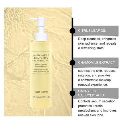 Facial Cleansing Oil Deeply Clean Pores Moisturizing Refresh Nourishing Gentle Toning Makeup Remover Liquid Sensitive Skin Care