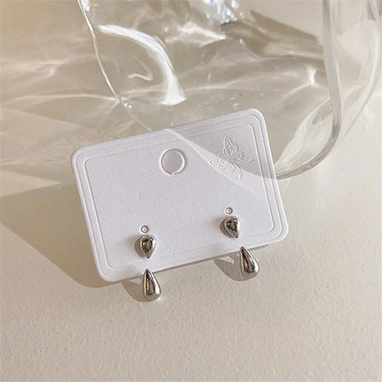 Simple Style Fashion Water Drop Earrings for Women Irregular Geometry Claw Stud Earrings Luxury Korean Female Summer Jewelry