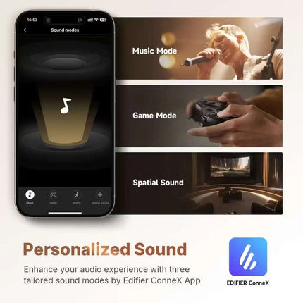 Edifier A6 Open Ear Bluetooth Earphones Ear Hook Headphones Hi-Res Wireless Audio IP55 Waterproof 40hrs Playtime LDAC Codec