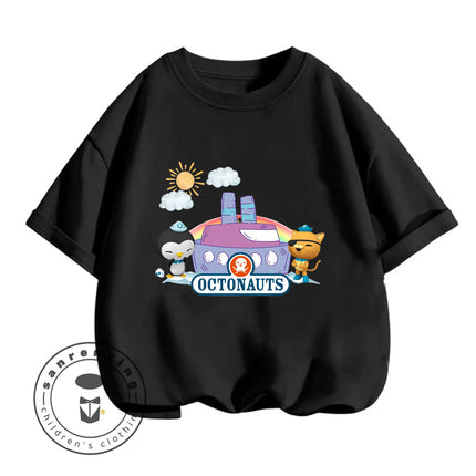 Octonauts 2026 Crew Neck T-Shirt 3-14Y Boys Girls Summer Cute Kawaii Cartoon Street Hot Fashion Outdoor Casual Stylish
