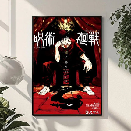 J-Jujutsu K-Kaisen Anime Poster Perfect Sticker Self Adhesive Wall Art Designed for Home Office Dining Spaces