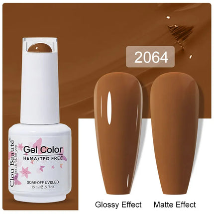 Clou Beaute 15ml Nail Gel Polish Vernis Semi Permanent UV LED Lamp Lakiery Hybrydowe Hema Free Red Nail Art Gel Lacquer Gel