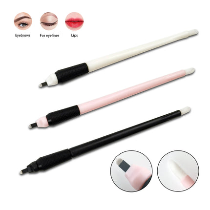 5/10/50PCS New Disposable Microblading Manual Tattoo Pen Sterilized Permanent Makeup Eyebrow Pen With U Blades