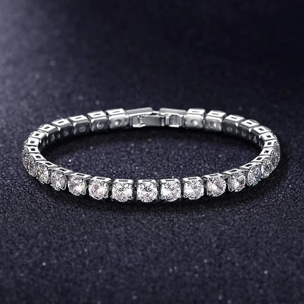 New Luxury Gold Silver Color on Hand Princess Bracelet Bangle for Women Anniversary Gift Jewelry Wholesale