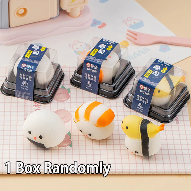Sushi Squishy Food Simulation Toy Soft Sensory Squeeze Anti-Stress Ball Mochi Squishy Abreact Vent Toy Party Gift Bag Stuffers