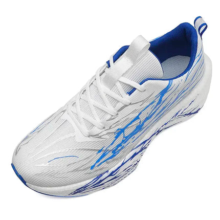 New Couple Sports Shoes Heartbeat Popcorn Carbon Plate Soft Sole Running Shoes for Men Women Fashion Casual Student Sneakers