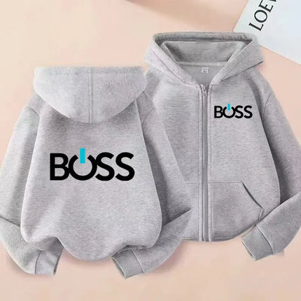 Kids Zipper Cardigan Clothes Sweatshirt for 3-12 Years Boys Girls Print Long Sleeve Top Hoodie Casual Fashion Lovely Coat