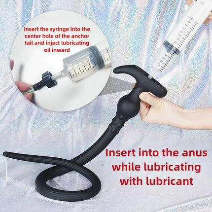 105CM Long Anal Plug Wearable Silicone Buttplug Hollow Anus Vagina Cleaner Dilator Sex Toys For Women Men Gay Prostate Massager