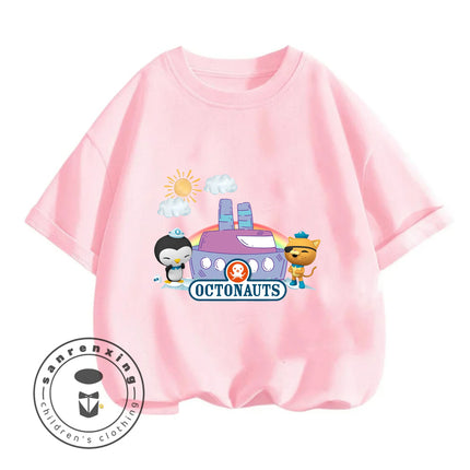 Octonauts 2026 Crew Neck T-Shirt 3-14Y Boys Girls Summer Cute Kawaii Cartoon Street Hot Fashion Outdoor Casual Stylish